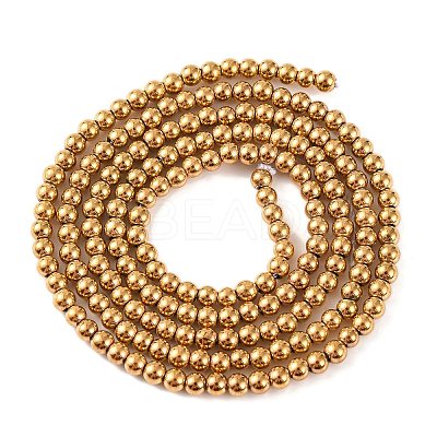 Electroplated Synthetic Non-magnetic Hematite Beads Strands G-H027-C01-01-1
