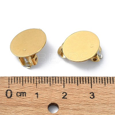 Ion Plating(IP) 304 Stainless Steel Clip-on Earring Findings STAS-Q318-08G-1