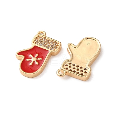 Brass Micro Pave Cubic Zirconia Pendants KK-D420-01G-01-1