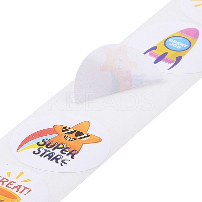 500 Paste Paper Self-Adhesive Stickers AJEW-S085-01F-1
