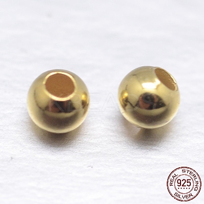 Round 925 Sterling Silver Spacer Beads X-STER-M103-04-2.5mm-G-1