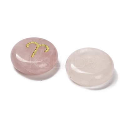 12 Constellation Natural Rose Quartz Cabochons Set G-Q190-03I-1
