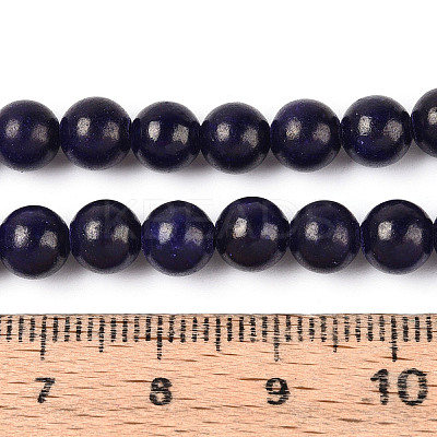 Dyed Natural Mashan Jade Round Beads Strands G-T139-6mm-67H-1