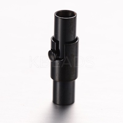 304 Stainless Steel Locking Tube Magnetic Clasps Ion Plating(IP) STAS-I045-12-3mm-1