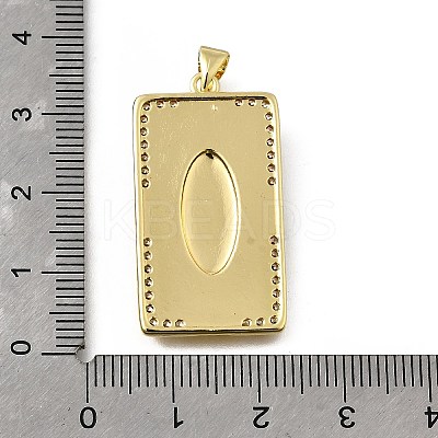Brass Micro Pave Cubic Zirconia Pendants KK-Q066-17A-G-1