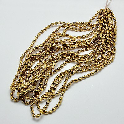Electroplate Glass Beads Strands X-EGLA-J013-4X6mm-F11-1