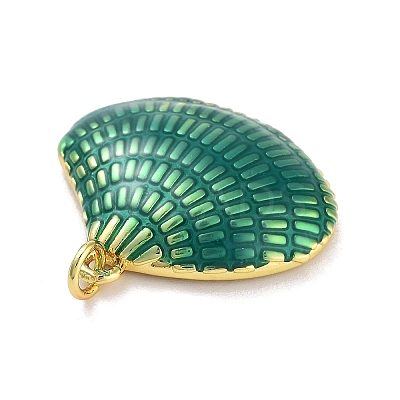 Real 18K Gold Plated Rack Plating Brass Enamel Pendants KK-M293-32G-03-1