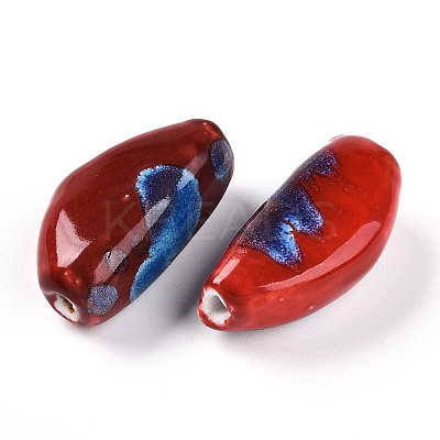 Handmade Porcelain Beads PORC-N008-08D-1