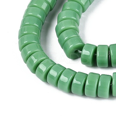 Opaque Solid Color Glass Beads Strands GLAA-N026-4x8mm-12-1