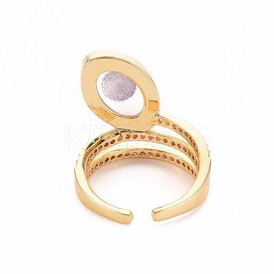Brass Micro Pave Cubic Zirconia Wide Band Rings RJEW-S045-127-NR-1
