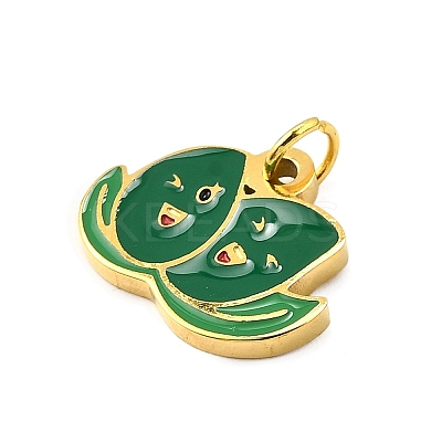 304 Stainless Steel Enamel Charms STAS-M121-11D-G-1