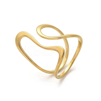 304 Stainless Steel Cuff Rings RJEW-C124-06A-G-1