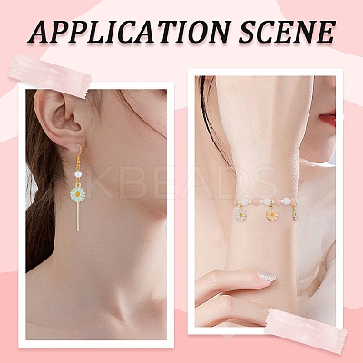 48Pcs 6 Colors Alloy Enamel Charms FIND-SC0007-09-1