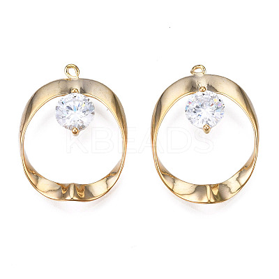 Brass Rhinestone Pendants KK-N216-410-1