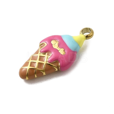 304 Stainless Steel Enamel Pendants STAS-I355-12G-05-1