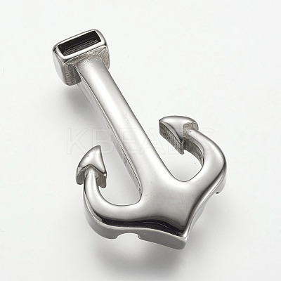 Non-Tarnish 304 Stainless Steel Anchor Hook Clasps STAS-F063-58-1