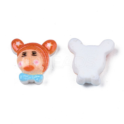 Spray Painted Opaque Resin Cabochons CRES-S302-81-1