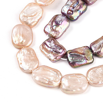 Natural Baroque Pearl Keshi Pearl Beads Strands PEAR-S020-D07-02-1