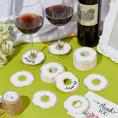 Paper Wine Glass Charms AJEW-WH0314-389-1
