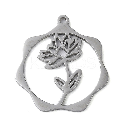 Non-Tarnish 304 Stainless Steel Pendants STAS-P338-01H-P-1