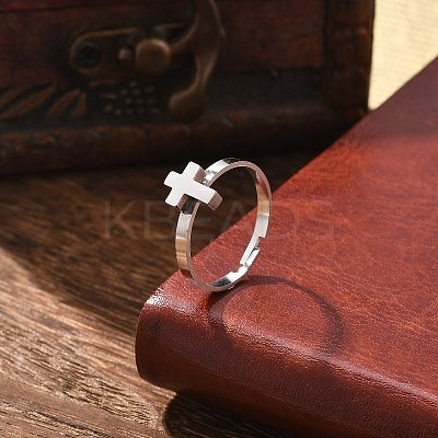 304 Stainless Steel Adjustable Rings for Women RJEW-F169-01P-03-1