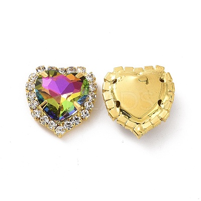Heart Sew on Rhinestone DIY-E062-03G-03-1