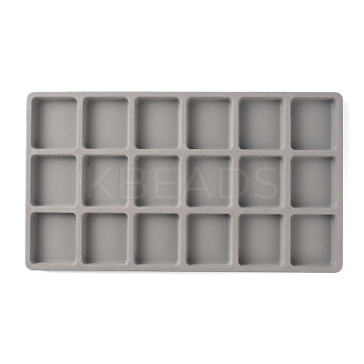Resin Flocking 16 Grids Beading Jewelry Design Beads Storage Tray TOOL-WH0134-69A-1