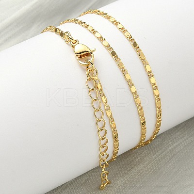 1.7MM Brass Oval Link Chain Necklaces for Women Men NJEW-F350-02G-1