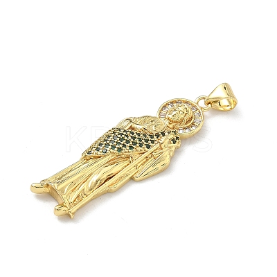 Brass Micro Pave Cubic Zirconia Pendants KK-H537-26A-G-1