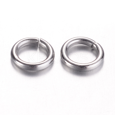 Non-Tarnish 304 Stainless Steel Open Jump Rings X-STAS-D438-04-1