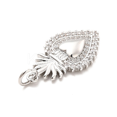 Rack Plating Brass Micro Pave Cubic Zirconia Pendants KK-K270-22P-1