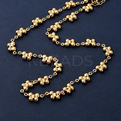 304 Stainless Steel Butterfly Link Chain Necklaces for Women NJEW-G178-07G-1