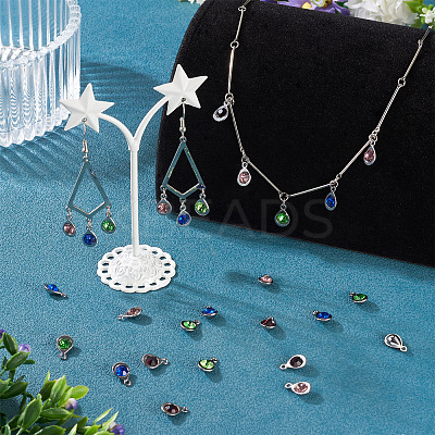 20Pcs Faceted Glass Charms RGLA-TADJ0001-01F-1
