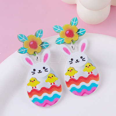 Easter Acrylic Dangle Stud Earrings FS-WG8F84A-02-1