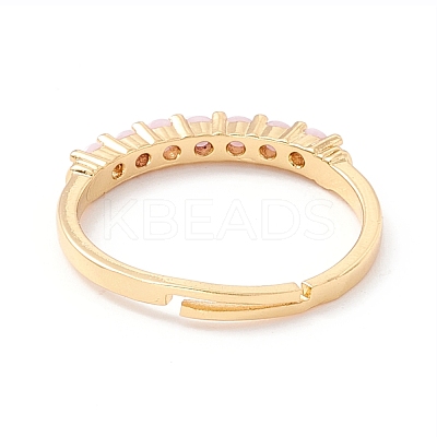 Cubic Zirconia Adjustbale Ring RJEW-I078-27G-NR-1