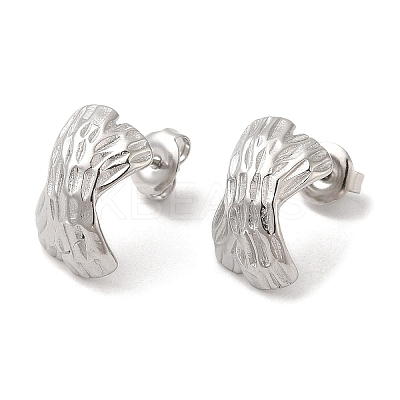 Non-Tarnish 304 Stainless Steel Stud Earrings EJEW-Z022-27P-1