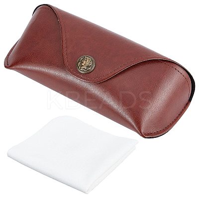 1Pc Imitation Leather Glasses Cases AJEW-CN0001-44B-1