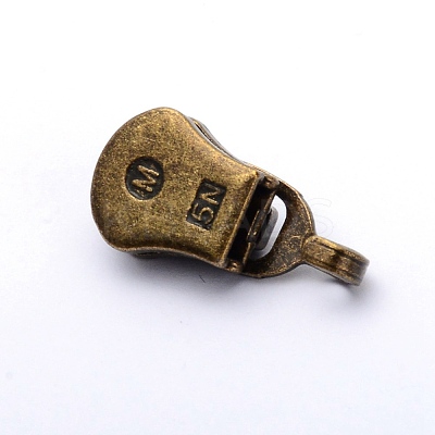 Zinc Alloy Zipper Slider PALLOY-WH0082-33B-AB-1