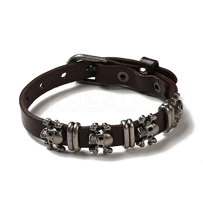 Alloy Skull Rivets Bracelet LS-BJEW-C037-04B-1