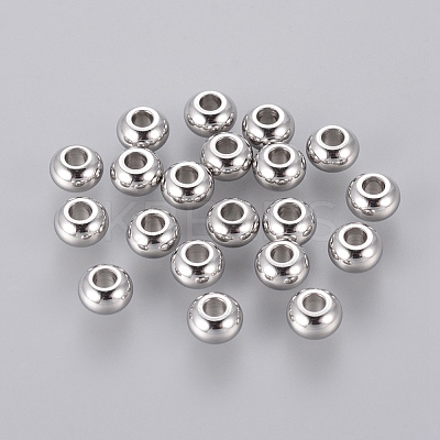 Tarnish Resistant Rondelle 304 Stainless Steel Beads STAS-S028-15-1