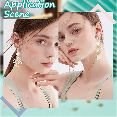 20Pcs Brass Cubic Zirconia Stud Earring Findings KK-BBC0010-86-1