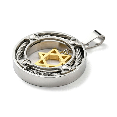 Ion Plating(IP) 304 Stainless Steel Pendants STAS-M329-02G-1