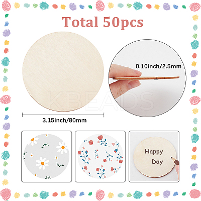 50Pcs Wood Cutouts DIY-SP0004-64B-02-1