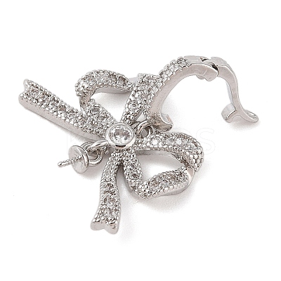 Brass Micro Pave Cubic Zirconia Peg Bails LS-KK-N256-16P-1