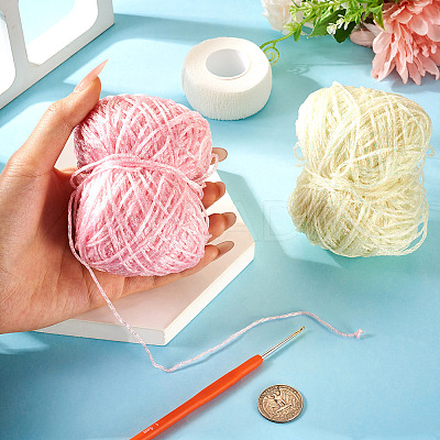 2 Bundles Polyester Yarn DIY-MB0003-07A-1