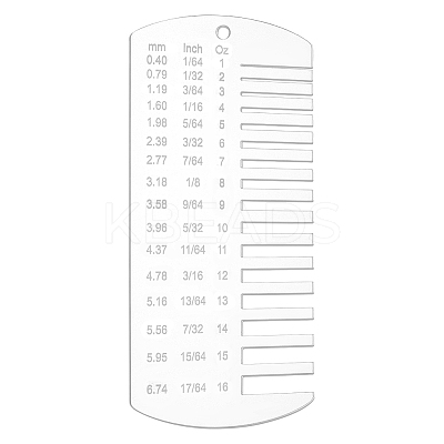 1Pc Rectangle Acrylic Leather Thickness Gauge TOOL-BC0003-38-1
