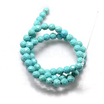 Natural Howlite Round Beads Strands TURQ-L017-4mm-01B-1