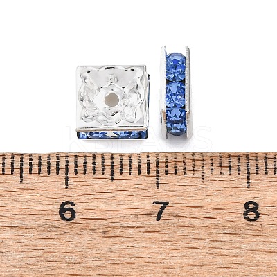 Brass Rhinestone Spacer Beads RSB074NF-14S-1