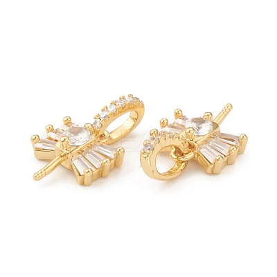 Eco-Friendly Brass Micro Pave Cubic Zirconia Pendants KK-I698-30G-1