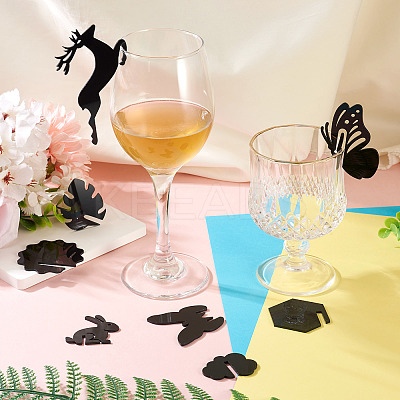 32Pcs 8 Styles Acrylic Wine Glass Charms OACR-TA0003-96-1